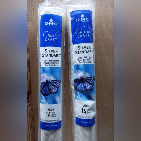 Charles Craft Silver Standard 14Aida 30×36 Oatmeal/ Lot Of 2 - Picture 2 of 6